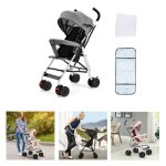 Gris poussette canne compacte pour b�b� enfant 0 - 4 ans willonin� poussette portable pliable et l�g�re ...