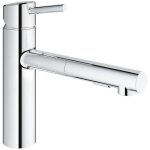 Grohe mitigeur �vier concetto 30273001 - bec moul� pivotant m�dium - rotation 100� - douchette extractible ...