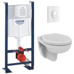 Grohe - pack wc b�ti autoportant + wc porcher rimless + abattant + plaque blanche (projectporcher - 3) ...
