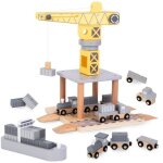 Grue portuaire mobile - ensemble en bois - treuil magn�tique - pour enfants � partir de 4 ans - mixte ...