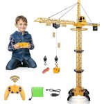 Grue tlcommande enfant marsee 128cm 6 canaux die cast 680 rotation lumires sons jouet de construction ...