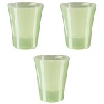 Gt garden - lot de 3 pots pour orchid�es avec r�serve deau - arte - dea vert clair transparent 2 litres ...