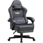 Chaise de gaming - respirante - ergonomique - tissu de qualit� sup�rieure - gris