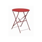 Guridon - proloisirs - cuba - 60 cm de diamtre - rouge - mtal