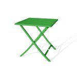 Gu�ridon de jardin pliant marius (70x70 cm) en aluminium - vert prairie