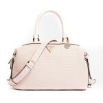 Guess sac � �paule bandouli�re saumon noir pour femme - hassie soho satchel powder pink 174199