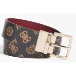 Guess hensley ceinture rglable rversible en synthtique pour femme en marron (brun medium)