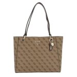 Sac � �paule - guess - noelle noel tote - taupe beige - 100% polyur�thane - zipp�e