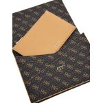 Guess pochette brun fonc� brun clair pour femme noreen clutch brown multi 270009