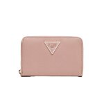 Guess porte - monnaie vieux rose pour femme - laurel slg medium zip around wallet rosewood 236752