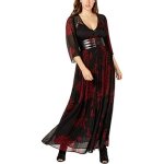 Guess robe longue dentelle femme w84k55 noir et rouge Guess robe longue dentelle femme w84k55 noir et rouge