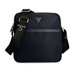 Guess sac � �paule bandouli�re bleu pour homme - certosa smart top zip xbody flat 172165