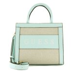Guess sac � main bleu clair beige pour femme - salford mini silvana tote natural / aloe palm 180803