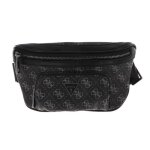 Guess sac banane noir gris pour homme - vezzola smart compact bum bag dark black 211111