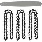 Folaya guide 45 cm (18 pouces) + 3 cha�nes 72 maillons 3 / 8 16 mm - compatible stihl ms291 / ms311 / ...