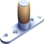 Guide olive - mantion - 1099 - laiton - 30x30 mm - jaune