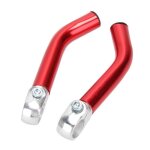 Guidon vlo montagne alliage aluminium ergonomique avec cornes de bar rouge laancoo - 2pcs