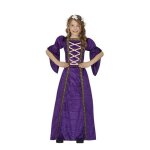 Costume - dame m�di�vale violet - fille 10 - 12 ans - d�guisement sp�cial - robe incluse
