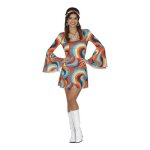 Guirca dguisement courbes multicolores annes 70 femme (m)