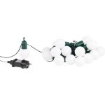 Guirlande guinguette - lunartec - 475 m - 20 ampoules led - blanc chaud - electrique