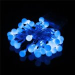 Guirlande lumineuse 4m 40led boule a pile d�coration - - lavent bleu