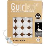 Guirlande lumineuse boules coton led usb - veilleuse b�b� 2h - 3 intensit�s - 24 boules 24m - flocon