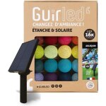 Guirlande lumineuse boules dext�rieur solaire guinguette led - �tanche - 16 boules 32m - arlequin