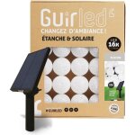 Guirlande lumineuse boules dext�rieur solaire guinguette led - �tanche - 16 boules 32m - flocon