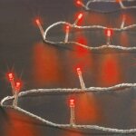 Guirlande de nol lumineuse timer 50m rouge