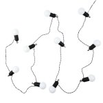 Guirlande lumineuse - home deco factory - ampoule led - ext�rieur - transparent et noir - h104 x l270 ...
