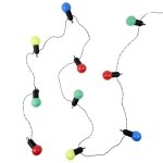 Guirlande lumineuse extrieur ampoule multicolore 5m noir