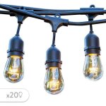 Guirlande lumineuse extrieur - lumisky - mafy 20 light - 10 m - 20 ampoules  filament vintage - e27 ...
