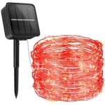 Guirlande lumineuse exterieur solaire 100 led 10m �tanche ip65 avec 8 modes eclairage dambiance jolies ...