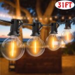 Guirlande lumineuse extrieure31ft guirlande guinguette led g40 ampoules 15 + 2 rechangeguirlande exterieur ...