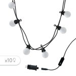 Guirlande lumineuse ext�rieure - lumisky - party milky 10 - 10 globes led - blanc chaud - connectable ...