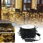 Guirlande lumineuse - lars360 - 50m - 500 led - tanche - 8 modes dclairage - blanc chaud