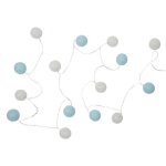 Guirlande lumineuse led boule 360cm blanc & bleu