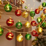Guirlande lumineuse - mioloe - boules de noël - 3m - 20 led - piles aa Guirlande lumineuse - mioloe - boules de noël - 3m - 20 led - piles aa