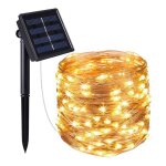 Guirlande lumineuse solaire 400 micro skinny cuivre cuivre 419m