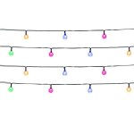 Guirlande lumineuse solaire ext�rieure - lumisky - festy color - 20 globes led - multicolore - 58 m