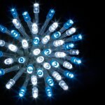 Guirlande lumineuse extrieur 100 led blanc froid bleu cuivre 50m feeric lights & christmas