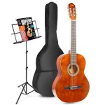 Guitare acoustique classique max soloart avec pupitre - marron