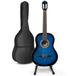 Guitare acoustique classique max soloart avec support - bleu