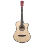 Guitare acoustique pan coup� western - mothinessto - mothinessto ly5882 - bois clair - 6 cordes - tilleul ...