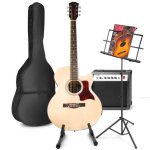 Guitare �lectrique acoustique max showkit - max - bois - set complet pour d�butants et avanc�s