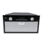 Gurari gch b 051 52 bl + filtre � charbon hotte aspirante 52cm hotte de plafond en noir1000m� / h + filtre ...