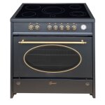 Cuisini�re �lectrique - gurari - gch e 912 bl r - 90 cm - cr�me - four xxl 121 l