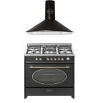 Cuisini�re �lectrique � gaz - gurari - gch e 914 bl - 8 fonctions - 5 br�leurs - four xxl 121l