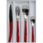 Guy degrenne - quartz rouge menagere 24 pieces