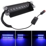 Gyrophare voiture 8w 800lm 8 - led bleu lumire 3 - modes angle rglable stroboscope flash dash lampe ...